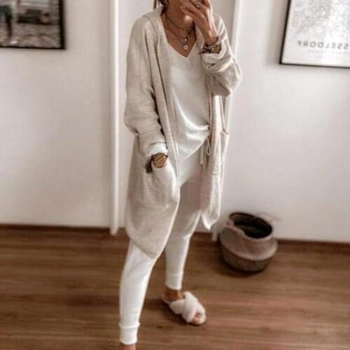2021 Autumn Winter Pajama Soft Homewear Suit Fashion Women Solid Two Piece Set Elegant V-Neck Tops and Casual Lace-up Pants Set