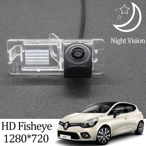 Owtosin HD 1280*720 Fisheye Rear View Camera For Renault Clio 4 2012 2013 2014 2015 2016 2017 2018 2019 Car Reverse Monitor
