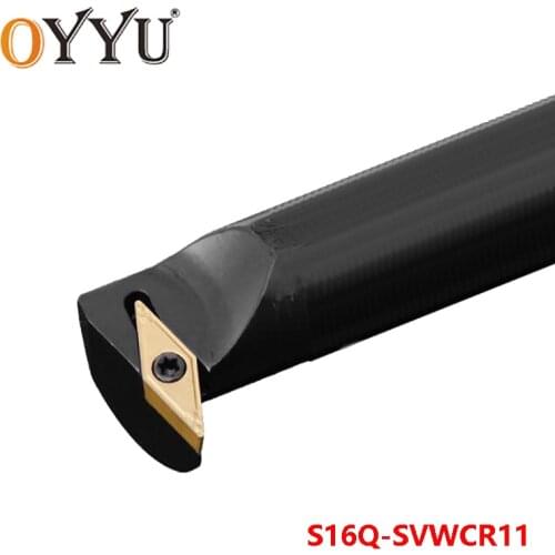 OYYU S16Q-SVWCR11 Internal Turning Tool Holder 16mm SVWCR CNC Carbide Inserts Shank Boring Bar use VCMT11