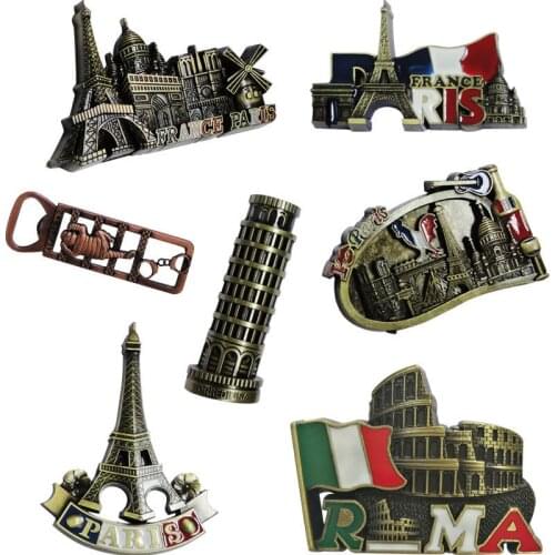 Paris Tower 3D Fridge Magnet French Famous Building Model Refrigerator Magnets Souvenir Kitchen Magnet Sticker Home Decorations