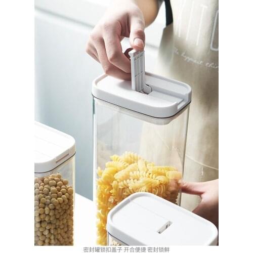 Transparent Airtight Pantry Pasta Box Multigrain Sealed Cans Food Storage Container Plastic Kitchen Refrigerator With Lid Fresh