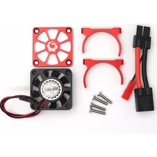 RC model accessories electric car brushless carbon brush motor radiator cover+cooling fan for SCXI10 RC4WD RC car 540 550 TRX-4