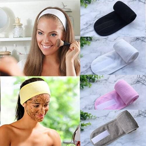 Adjustable Facial Hydrotherapy Headscarf Fashion Solid Color Hair Band Makeup Bath Towel Sports Headscarf Резинки Для Волос