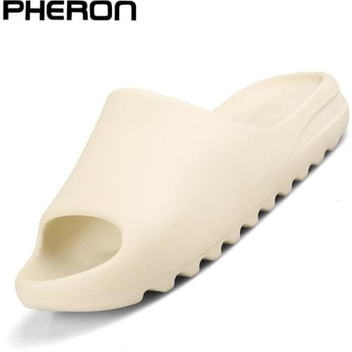 Summer Men Slides Lightweight Cool Beach Slippers Slide Bone Fish Mouth Flip Flops Women Sandals Soft EVA Sneakers Couple 35-46