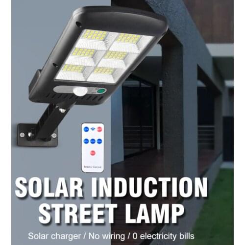 LED Solar Motion Sensor Wall Light Outdoor Street Lamp With Remote Control Waterproof Garden Street Lamp Outdoor Lighting Cocina