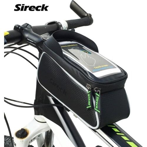 Sireck Waterproof Bicycle Bike Frame Front Bag 6.0 Inch Touchscreen Top Tube Phone Bag Cycling Bag Bicycle Accessories