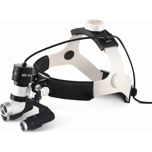 High Quality 4/5/6.0X Binocular Magnifier Medical Loupes+5W LED Dental Headlamp Surgical Headlight Adjustable Brightness