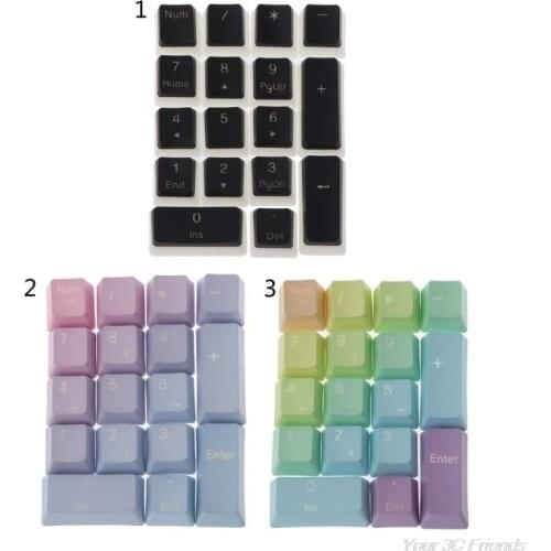 17 Key RGB Top Printed PBT Shot Backlit Keycap for cherry MX Switches Mechanical Keyboard Numpad D07 20 Dropshipping