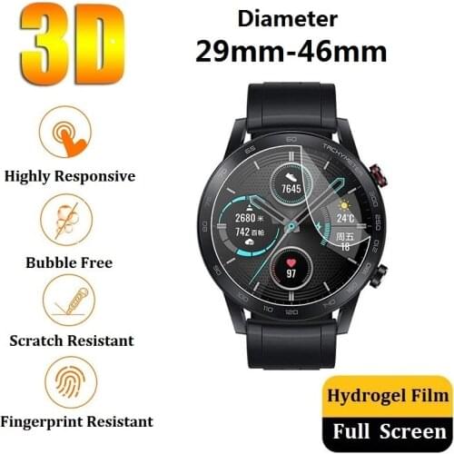 3D Hydrogel Protective Film for Smartwatch Smart Watch Screen Protector for Round Watch Diameter 33 35 37 39 42 mm 29-46mm Foil
