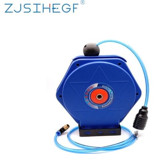8*5mm 9m Automotive Air Hose Reel Pneumatic PU Tube Automatic Retractable Telescopic Drum
