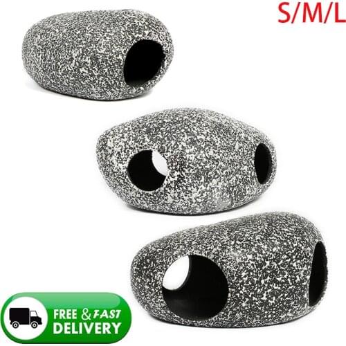 Fish Tank Decoration Aquarium Fish Breeding Cave Hole Stone Fish Hideaway Ornament Shrimp Breeding Landscaping Decoration 1PCS