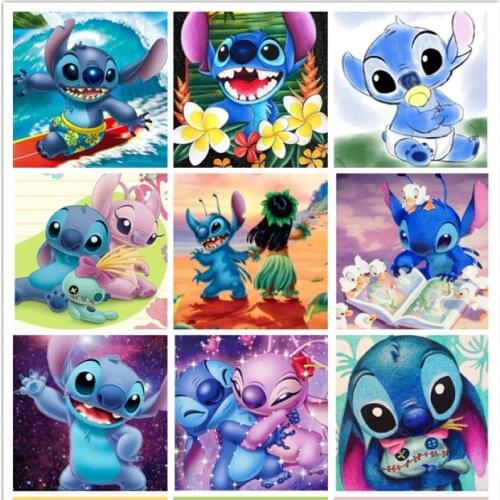 DIY 5D Diamond Painting Disney Cartoon Stitch Cross Stitch Kit Full Drill Embroidery Mosaic Art Picture Crafts Wall Decor Gift