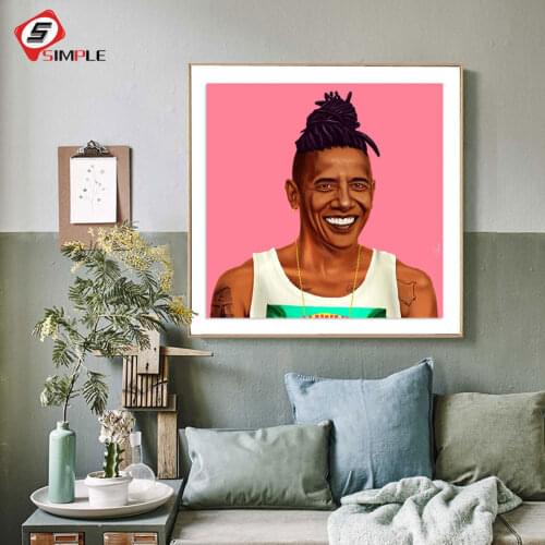 Barack Obama Poster and Print Nordic Canvas Painting Wall Picture For Living Room Modern Figure Painting Home Decor No Frame