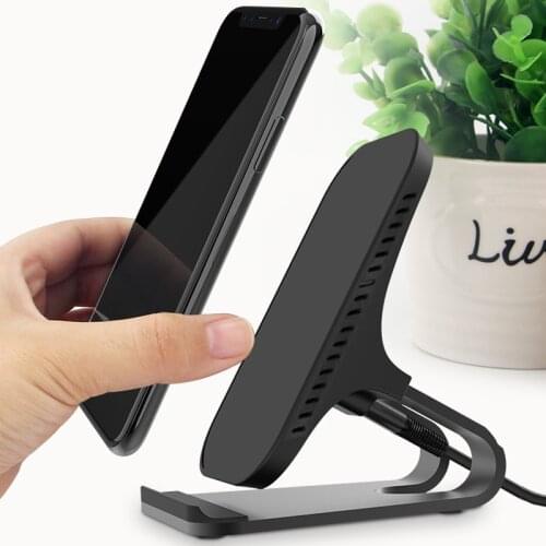 Qi Mobile Phone Wireless Fast Charger Dock for iPhone X XS Max XR Samsung Galaxy S8 S9 Note 8 Universal Wireless Charger Stand