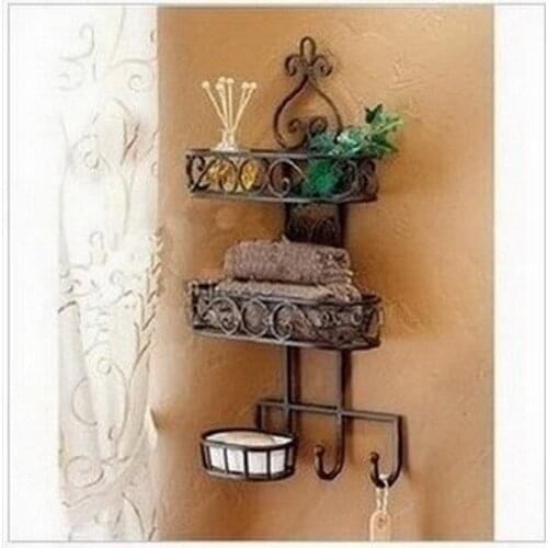 Household goods receive sanitary toilet wall hanging shelf, wrought iron bathroom, bathroom shelf