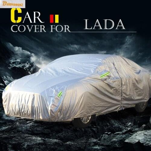 Buildreamen2 Car Cover Anti-UV Sun Rain Snow Scratch Resistant Cover Waterproof For Lada Priora Niva 110 111 112 Samara Kalina