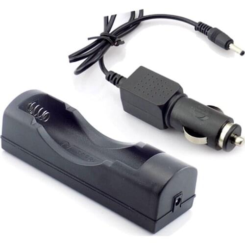 DC 5v 3.5mm 18650 battery charging port with car Charger wire adapter plug for flashlight charger torchR1