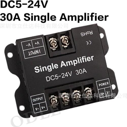 DC5-24V 30A Single LED Amplifier for All Voltage-control LED Controllers White LED Strip Lights