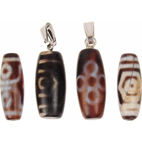 Druzy Tibetan Mystical Prayer Mala Old Eye Dzi Bead Amulet Pendant for Feng Shui Fortune Jewelry Necklace Braceket Making