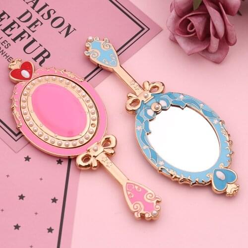 Anime Sailor Moon Mirror Pearl Butterfly Makeup Outfit Handhold Makeup Oval Cosmetic Hand Held Mirror Beauty Tsukino Usagi