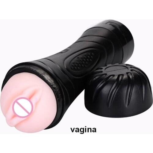 Pocket Pussy Male Vibrating Masturbation Cup Artificial Silicone Realistic Vagina Pussy Mouth Sucking Tighten Sex Toys for Men