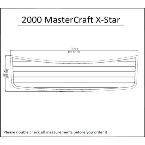 2000 MasterCraft X-STAR Boat Swim Platform Pads 1/4" 6mm EVA Teak Decking