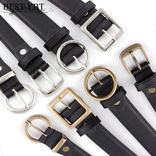 Best YBT Womens Belt Imitation Leather Belts Alloy Pin Buckle New Young Students Fashion Ladies Decorative Belts For Jeans