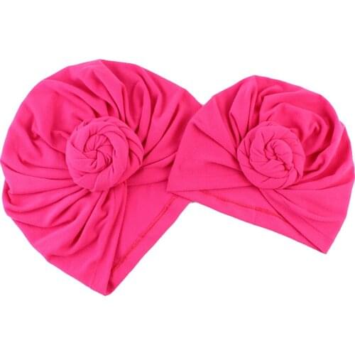 Explosion models Europe and the United States parent-child caps cotton baby jewelry baby turban snail knot hat Indian hat