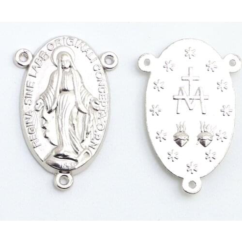 Pack of 100 Miraculous Rosary Centerpiece Connector