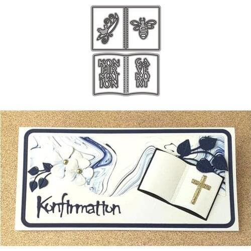 Book Pages New Metal Cutting Dies for Scrapbooking Mold Cut Stencil Handmade Tools DIY Card Make Mould Model Craft Decoration