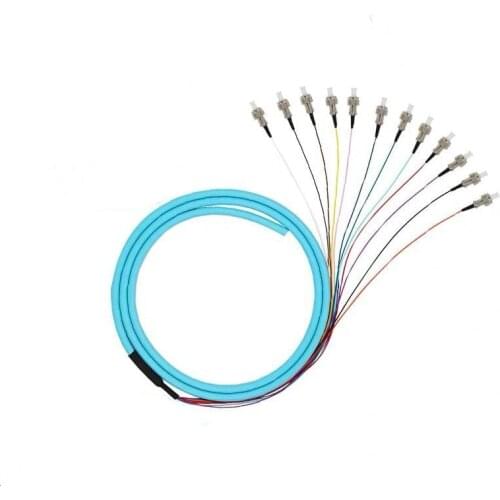 Fiber Optic Bundle Pigtail ST Multimode MM OM1 62.5/125 12 Core Pigtail ST factory Patch Cord Free Shipping