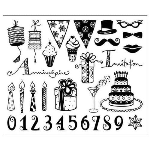 Birthday party Transparent Clear Silicone Stamp/Seal for DIY scrapbooking/photo album Decorative clear stamp A584