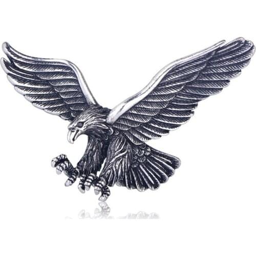 Retro Jewelry Flying Eagle Brooch Men and Women SuitAccessories Birthday Party Gift