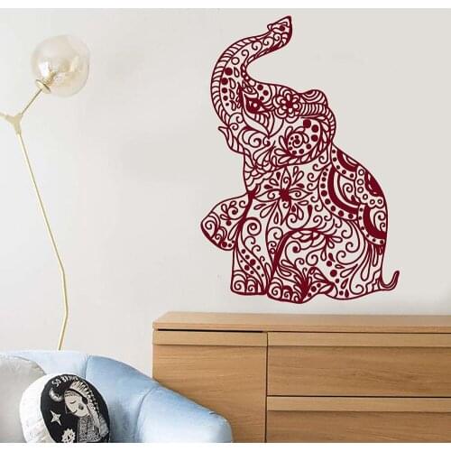 Elephant India Hindu Hinduism Vinyl Wall Decal Home Decor Art Mural Wallpaper Wall Stickers