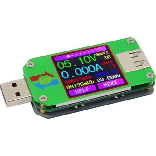 UM24C 2.0 Color LCD Display USB Voltage Tester Current Meter Voltmeter Amperimetro Battery Charge Measure Cable Resistance