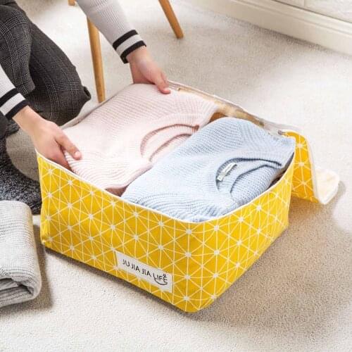 Waterproof Clothes Blankets Duvet Storage Bag Container Organizer Box Folding Underbed Clothes Storage Boxes