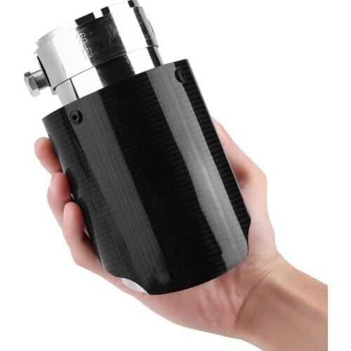 1pcs Carbon Fiber Car Exhaust Pipe Muffler End Tip Tailpipe for Auto SUV 63mm 89mm Glossy Exhaust Tip