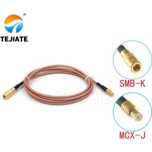 1PCS TEJIATE Adapter Cable SMB To MCX Type SMBK Convert MCXJ 8-90CM 1M 1.5M 2M Length Connector RG316 Wire