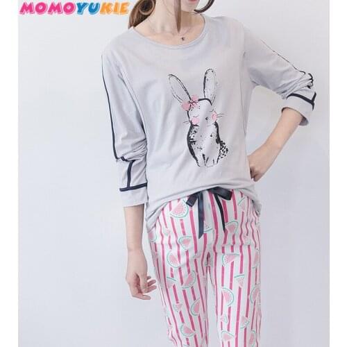 100% Cotton Maternity Nursing Nightwear Spring Autumn Breathable Fashion Sleepwear for Pregnant Women Pregnancy Pajamas