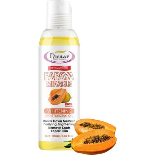 100ml Papaya Oil Body Massage Oil Brightening Moisturizing Firming Smoothing Improve Fine Lines Brightens Skin Tone Skin Care