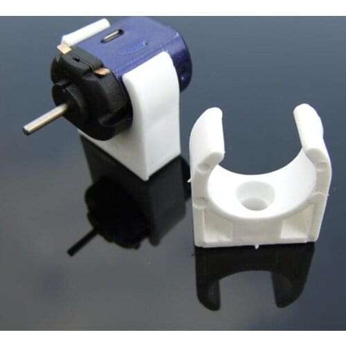 3pcs 20mm White Plastic Motor Base Mounting Bracket Holder Seat For 130/131/140/180 DC Motor DIY Model Part And Toy Accessories