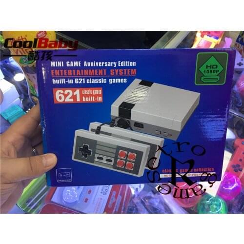 5-100pcs/lot CoolBaby Mini TV Family Game Console HDMI 8 Bit Retro Video Game Console Built-In 621 Game Handheld Gaming Player