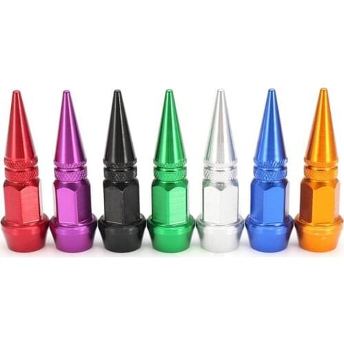 4Pcs Car Tire Accessories Dust-proof Cone Shape Wheels Valve Stems Caps for Volkswagen Renault Peugeot Citroen Audi A1 BMW X1 X3