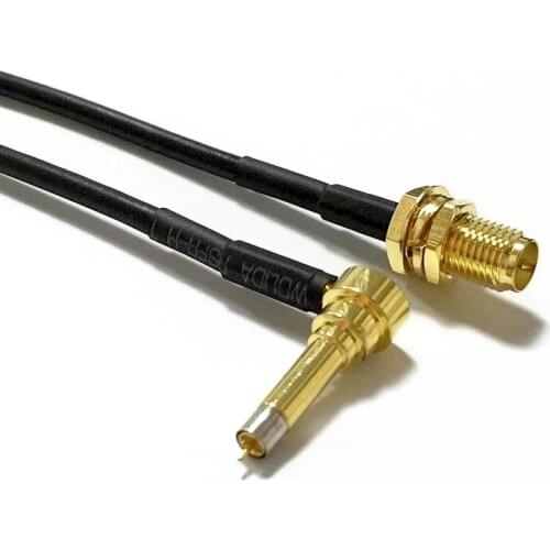 2PCS New 3G 4G Antenna Cable RP SMA Female Jack nut to MS156 Right Angle Connector RG174 Coaxial Cable 20CM 8inch Pigtail