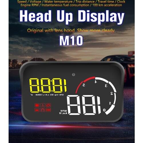 2020 New OBDII Car HUD OBD2 Port Head Up Display M10 Speedometer windshield projector auto hud head-up display a100 hud