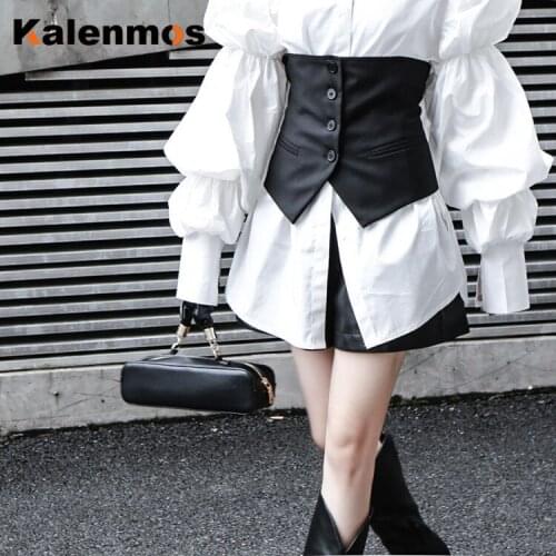 Black Decorations Women Ultra Super Wide Belt Elastic Corset Belt Feminino Wide Waist Belt African Clothing Harajuku Accesoories