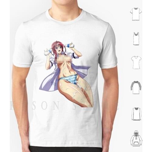 Lewd Anime Girl-Ecchi / Hentai Babe # 36-No Qwaser-Oribe Mafuyu T Shirt Print For Men Cotton New Cool Tee High Quality First