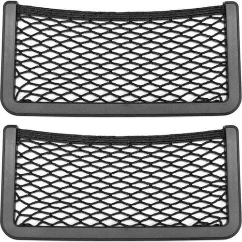 2pcs Car Trunk Car Cargo Storage Pocket Nets Nylon Elastic Net Holder 252*120mm Car Storage Pouch Sundries Storage Organizer