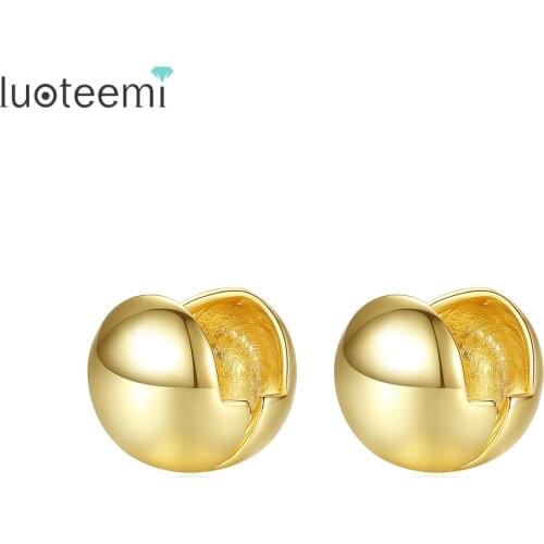 LUOTEEMI Friendship Gifts for Women Punk Stud Round Earring for Female Boucle Oreille Femme Wholesale Items