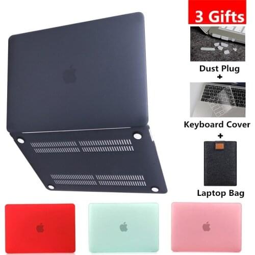 Matte/Crystal Case For Macbook Air Pro Retina 11 12 13 15 16 Touch Bar Hard Cover for mac book air 13.3 inch Laptop Bag Sleeve